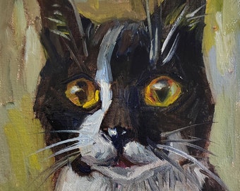 Commission Custom Cat Portrait Personalized Pet Painting Original Oil Painting custom cat painting pet painting from photo