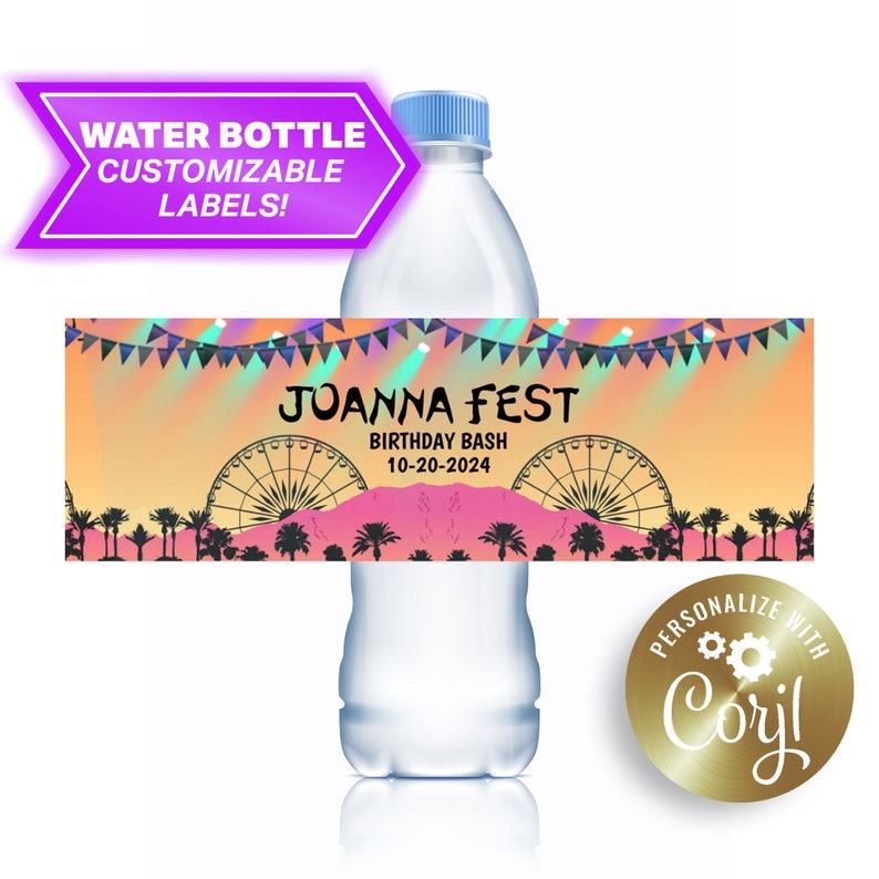 Music Festival Birthday Party Invitation BUNDLE 6 In1 Music Festival