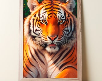 Tiger Oil Painting | Wall Decor | Digital Prints | Printable Art | Digital Download