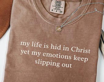 Funny Christian T-Shirt: Minimalist Bible Verse Graphic Tee - Comfort Colors