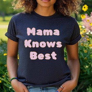 Camiseta Mamãe com Letras de Vieira e Gráficos da Vida de Mãe, Camiseta da Moda para Mães, Camiseta Bonita para Mães, Camiseta Estética para Maternidade para Mães Elegantes no Dia das Mães