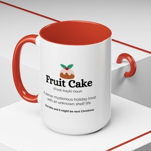Mug, Funny Fruit Cake Design - Quirky Cozy Cup, Novelty Tea Mug, Cute Kitchen Decor Gift, Whimsical Breakfast Cup, Unique Coffee Lover Gift,