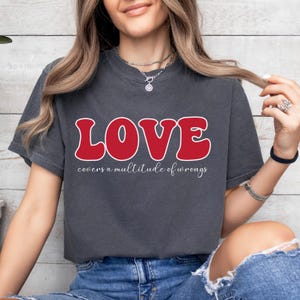 Religious Unisex T-shirt, Church Gift, Inspirational Bible Verse Shirt, Faith Gift, Christian Apparel, Love Quote Tee, Scripture Clothing
