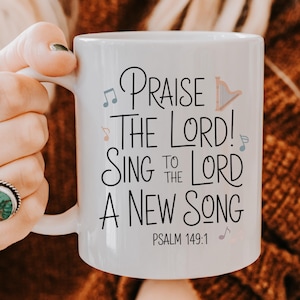 Keramische koffiemok christelijke muziek, koorcadeau