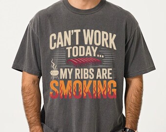 Camiseta divertida para ahumador de costillas a la barbacoa, regalo para maestro de la parrilla