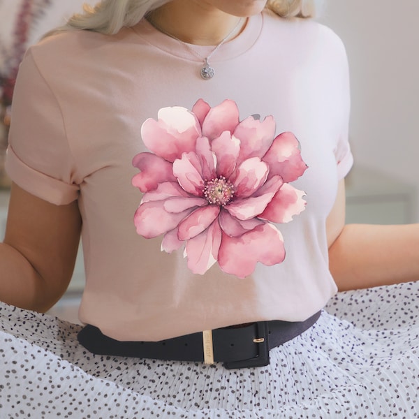Fleur rose femmes filles adolescent ami fête des mères cadeau pour sa grand-mère t-shirt conjoint anniversaire petite amie école église Streetwear chemise
