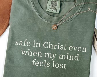 Maglietta cristiana divertente: maglietta grafica minimalista con versetto della Bibbia - Comfort Colors
