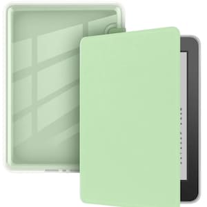 Clear Kindle Paperwhite Case: PU Leather Flip Cover, Silicone TPU
