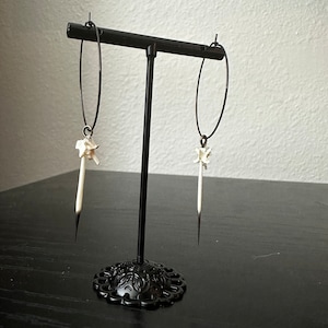 Rattlesnake Vertebrae & Porcupine Quill Earrings