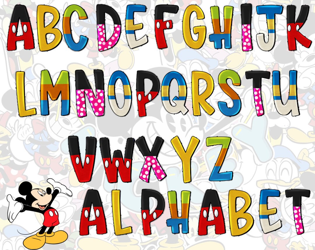 Mouse Font Alphabet Svg Png Pdf INSTANT DOWNLOAD - Etsy Canada