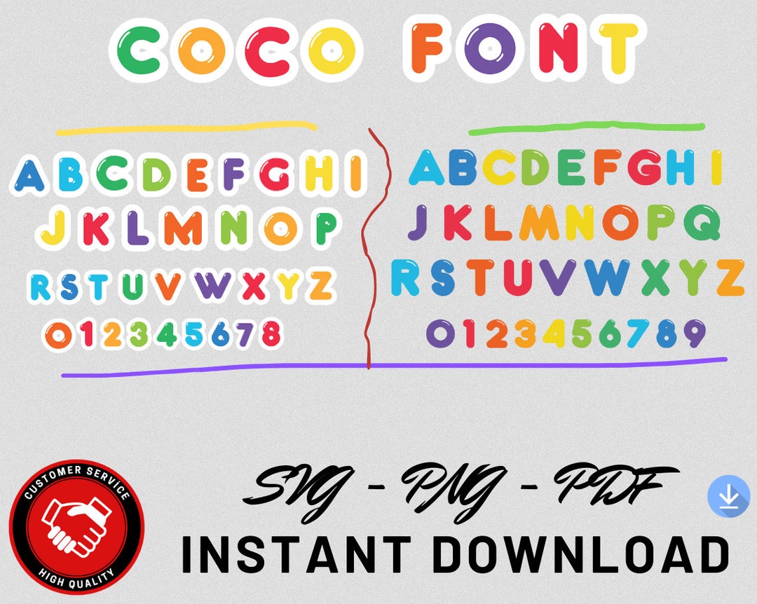 Coco Leters Coco Font Alphabet Svg Png Pdf INSTANT DOWNLOAD - Etsy Ireland