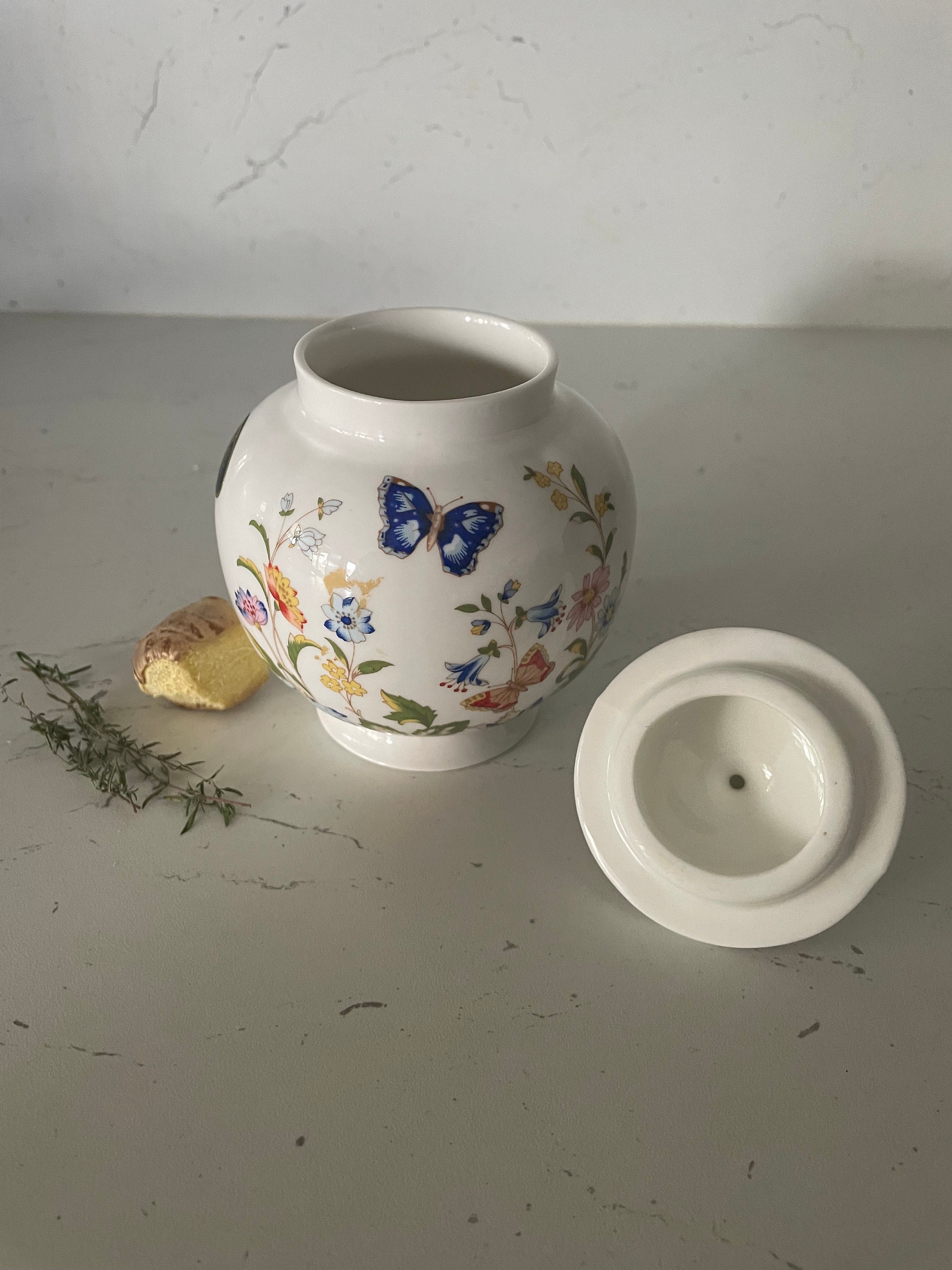 A Pretty Vintage Aynsley cottage Garden Ginger Jar Etsy