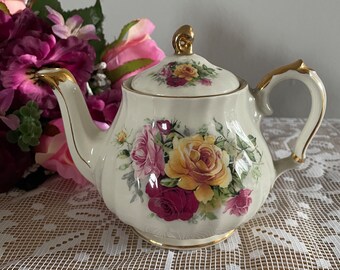 Teiera piccola vintage Sadler Swirl Rose