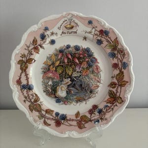 Vintage Royal Doulton Autumn Brambly Hedge Plate - Four Season Collection 8.25”