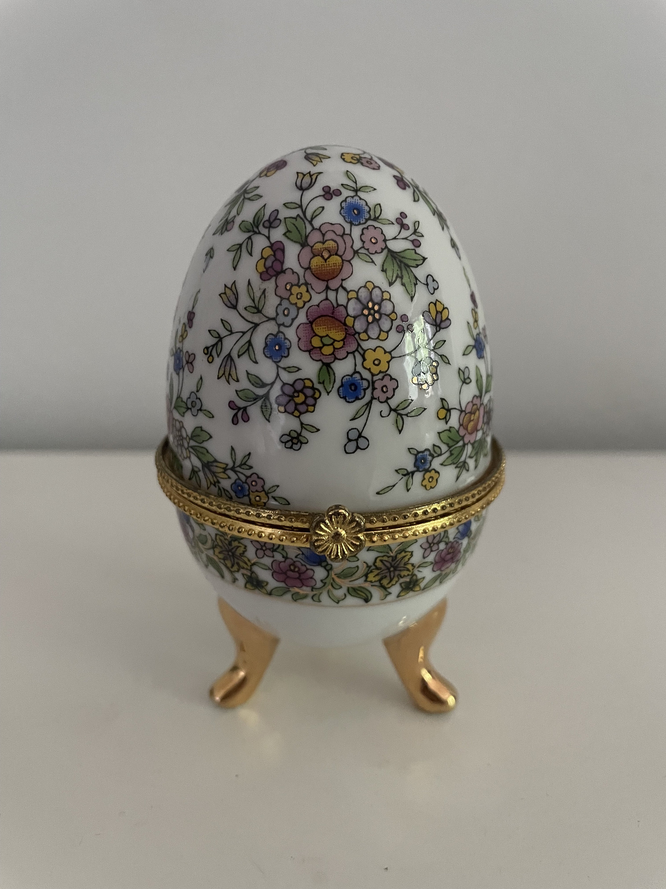 Vintage Imperial Treasures Collection Egg Trinket - Floral