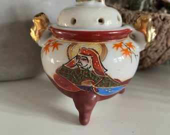 1940 年代のヴィンテージ薩摩焼香炉 - 手描きの日本美術 - Etsy 日本