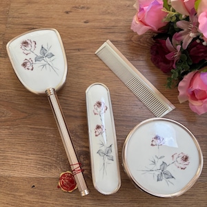 Vintage Mascot A.S.B. 4-delat sminkborsteset - London från 1970-talet