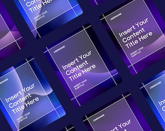 Social Media Template for Instagram Post & LinkedIn Carousel for Business Marketing - Purple Abstract Minimalistic Design - Edit in Figma