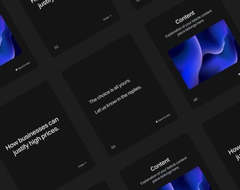 Social Media Template Kit for Instagram Post & LinkedIn Carousel for Business Marketing - Dark Gray Minimalistic Design - Edit in Figma