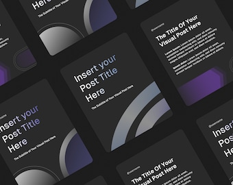 Social Media Template for Instagram Post & LinkedIn Carousel for Business Marketing - Dark Grey Gradient Minimalistic Design - Edit in Figma