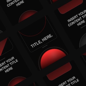 Social Media Template for Instagram Post & LinkedIn Carousel for Business Marketing - Dark Red Aesthetic Modern Design - Edit in Figma