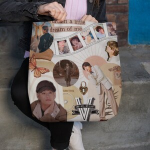 K-pop Tote Bag, BTS inspired Taehyung tote bag, Bts V Taehyung Layover bag, BTS we are bulletproof the eternal bag, Bangtan Lover gift, Gift