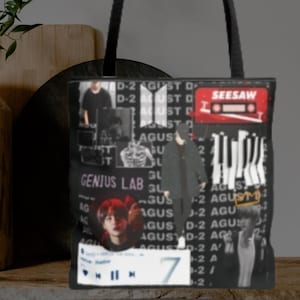 Suga, Tote Bag, BTS Tote bags, AgustD, BTS inspired..
