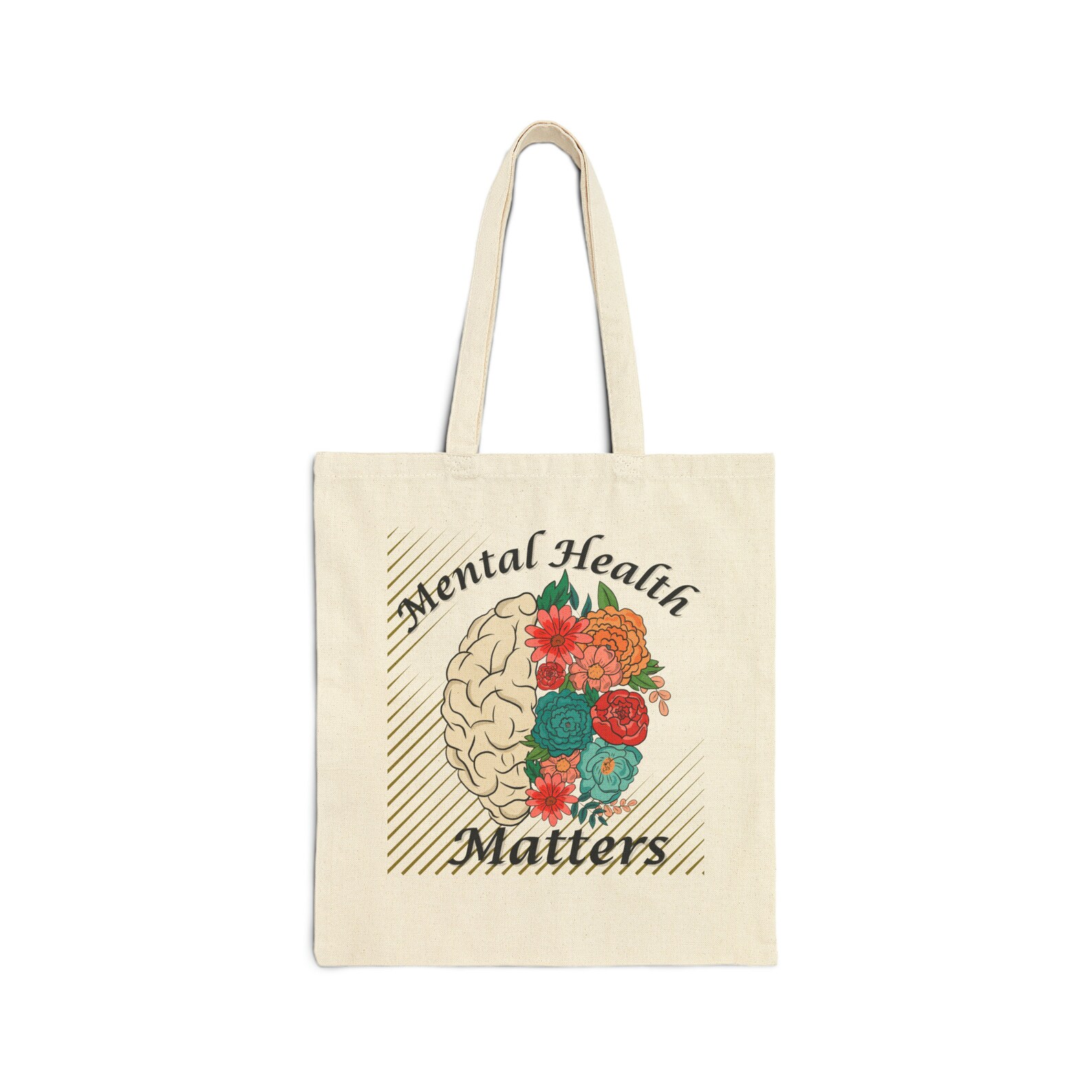 Thinking Brain Pattern Print Leather Tote Bag