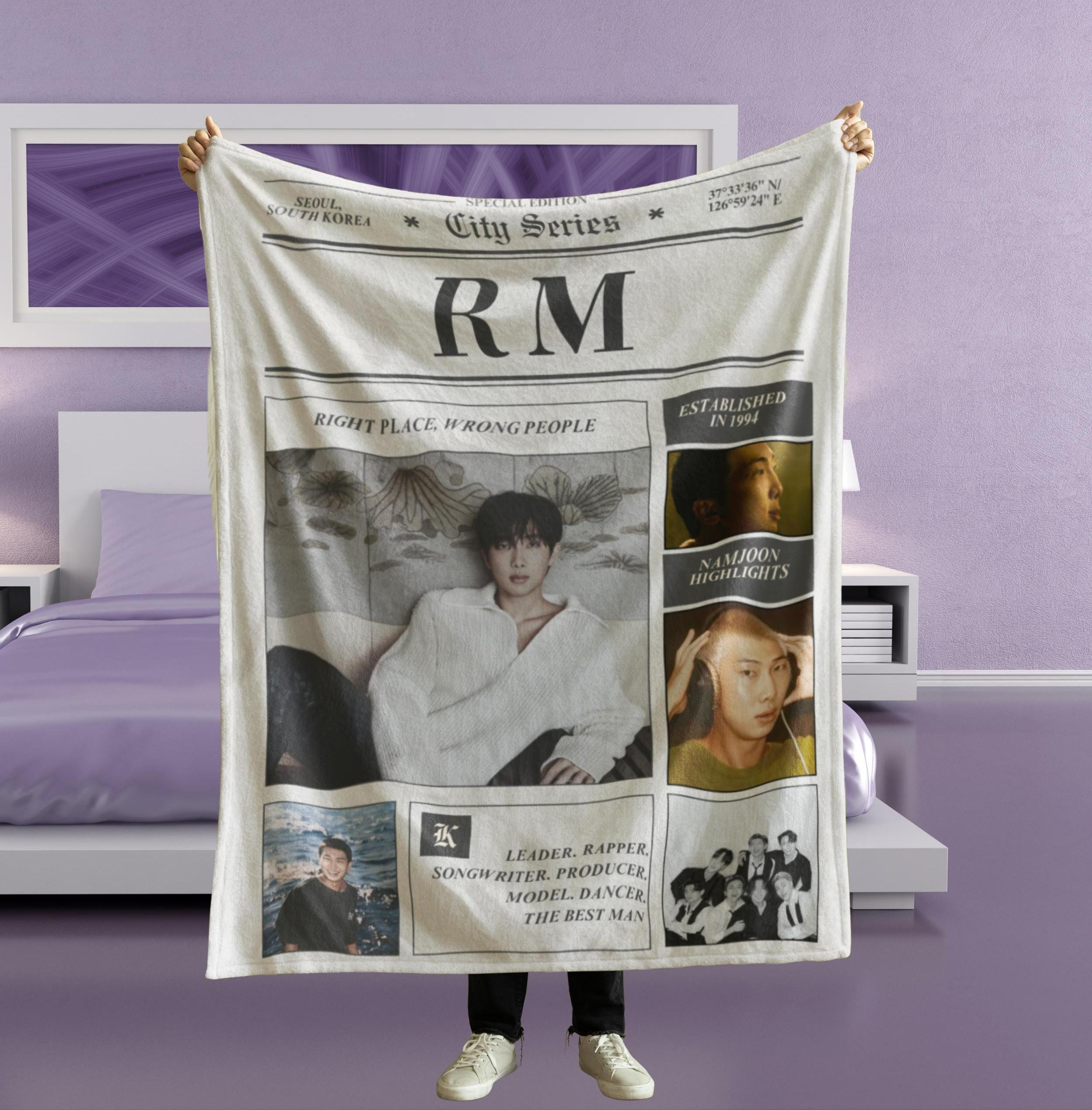 BTS RM 大判ブランケット ナムジュン Namjoon Blanket - Etsy