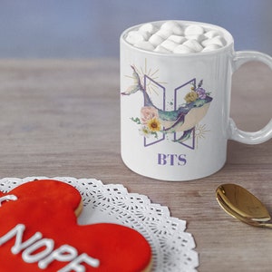 BTS Mug, Ceramic Mug, 11 oz Mug, OT7 mug, coffee Mug