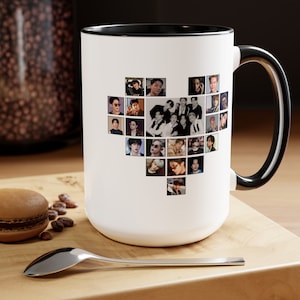 BTS heart Mug, Bangtan inspired mug, K-pop lovers&#39; mug, Merch Fan cup, K-pop band gift, BTs mug, coffee mug, Bangtan club mug.
