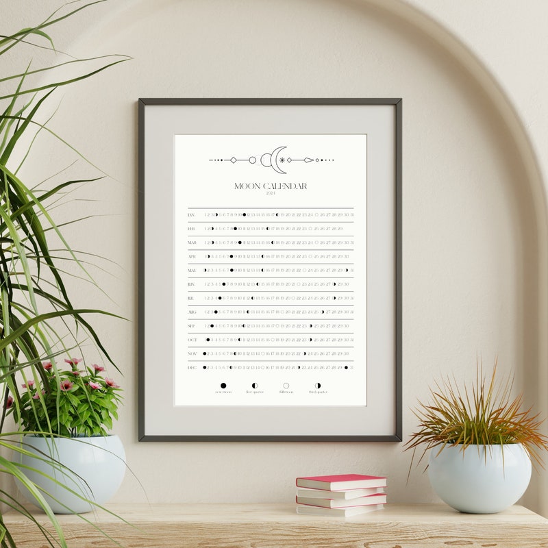 Moon Calendar Etsy