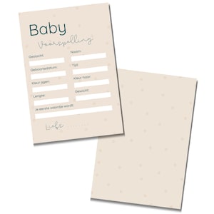Babyshower Invulkaarten Stippen - 20 stuks - A6 Formaat