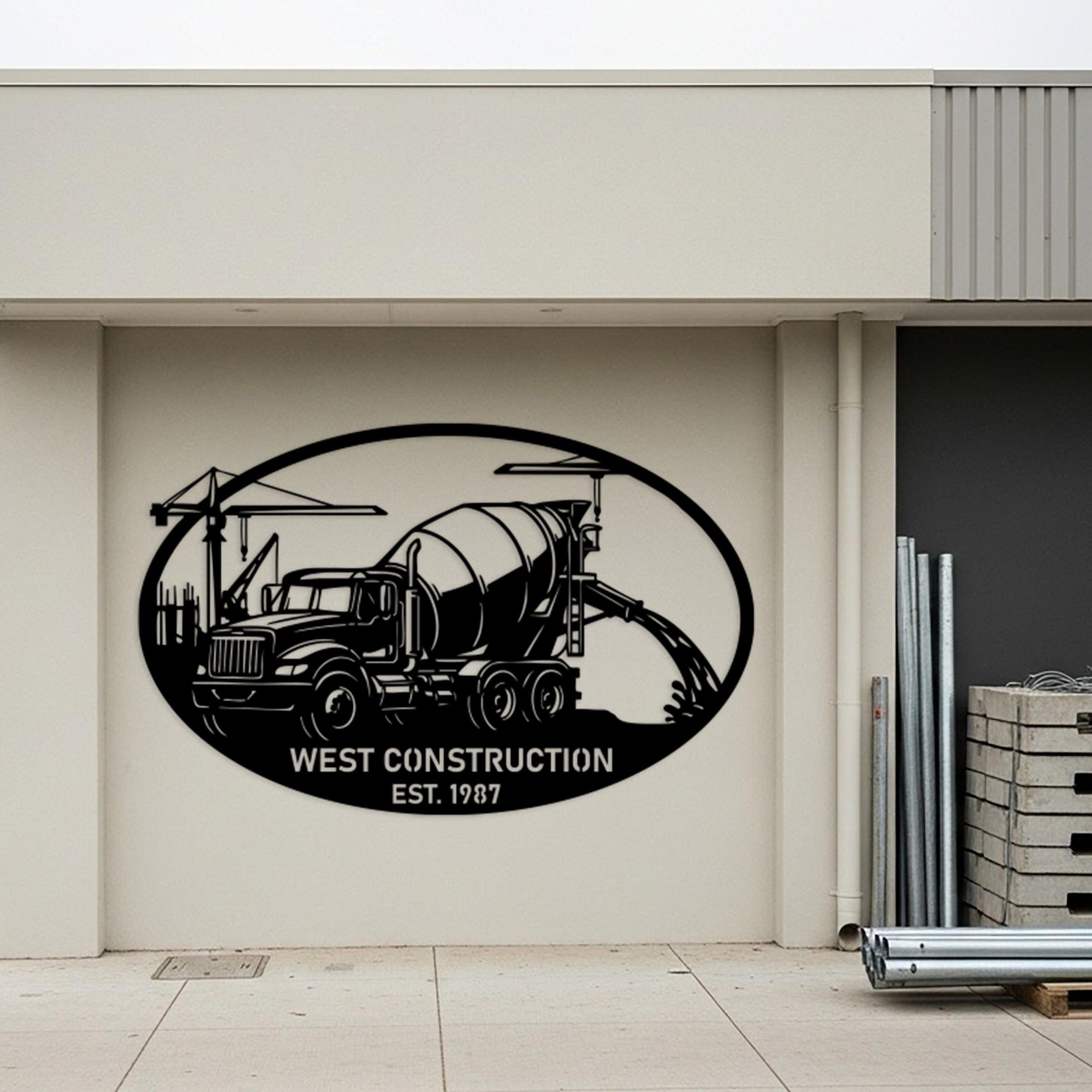 Custom Construction Signes Custom Construction Metal Sign, Personalized Construction Wall Decor ...