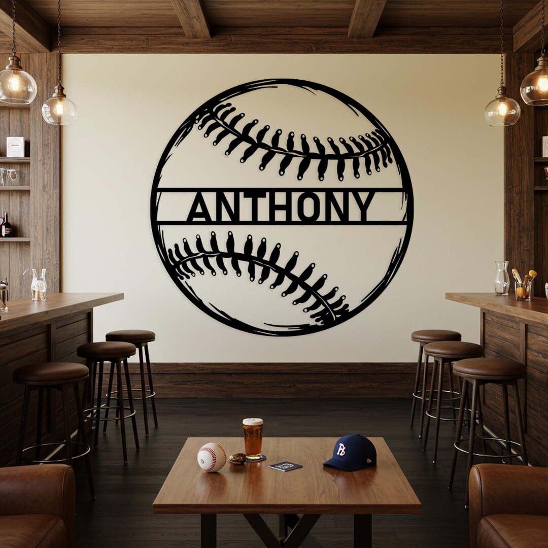 Custom Baseball Name Sign, Personalized Softball Sign, Girls Softball ...