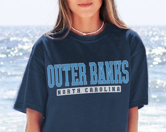 Outer Banks Shirt  North Carolina Shirt Vintage Beach Shirt OBX Shirt Outerbanks Shirt Comfort Colors Tee Oversized T-shirt Swimsuit Coverup
