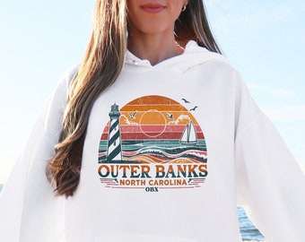 OBX Beach Hoodie Outer Banks Hoodie North Carolina Coverup Beach Vacation Hoodie NC Hoodie North Carolina Lover Gift Pogue Life Surf Hoodie