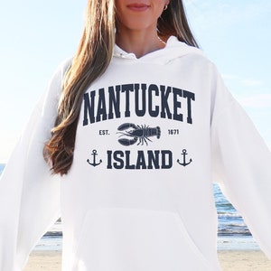 Nantucket Hoodie Nantucket Sweatshirt Nantucket Bachelorette Massachusetts Beach Hoodie New England Lobster Nantucket Summer Vacation Tee