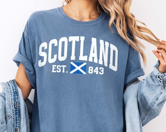 St. Andrew’s Cross Scotland Flag T-Shirt Scotland Traveler Shirt Scottish Highlander Gifted Scottish Pride Gift for Scotland Lover Scotsmen