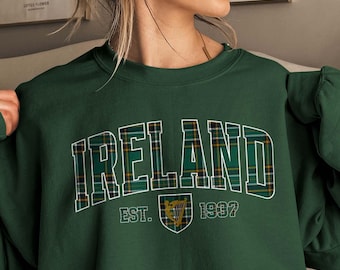 Irish Sweater Ireland Sweatshirt St Patrick&#39;s Day Gift for Irish Lover Dublin Sweatshirt Ireland Lover Ireland Trip Gift for Irish Men Shirt