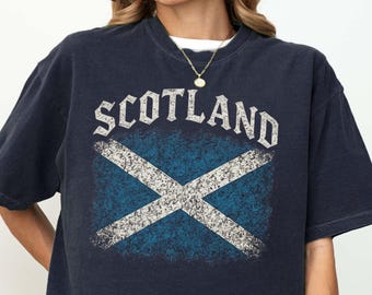St. Andrew’s Cross Scotland Flag T-Shirt Scottish Highlander Gifted Scotland Traveler Shirt Scottish Pride Gift for Scotland Lover Scotsmen