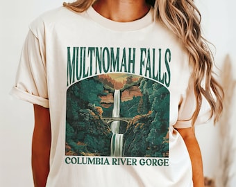 Pacific Northwest Shirt Multnomah Falls Shirt Oregon Shirt Washington Crewneck Waterfall Shirt Pacific Northwest Gift Columbia River Gorge