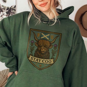 Scottish Pride Highland Coo Cow Hoodie Funny Scotland Sweatshirt Highlander Gifted Highland Cattle Sassenach Gift for Scotland Lover Gift