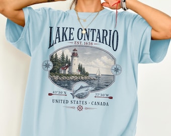 Lake Ontario Great Lakes Shirt Vintage 90's Comfort Colors Tee Subtle Anti Trump Shirt Quiet Activism T-Shirt Canada Tee Canadian Pride Gift