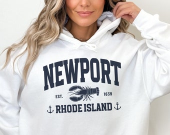 Newport Rhode Island Hoodie Newport Sweatshirt Rhode Island Trip Shirt Rhode Island Gift Newport Gift New England Hoodie Lobster Hoodie