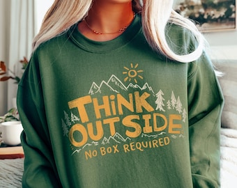 Outsider Nature Sweatshirt Hiking Crewneck Mountain Lover Gift for Camping Lover Camping Sweatshirt Granola Girl Sweater Outdoorsy Gift