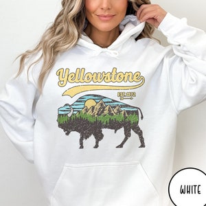 Yellowstone Hoodie, Buffalo Hoodie, Yellowstone National Park Hoodie, Yellowstone Sweatshirt, Wyoming Hoodie, Montana Hoodie, Bison Hoodie