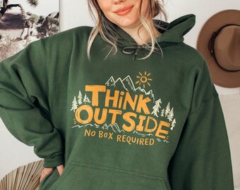 Outdoor Lover Camping Hoodie Hiking Sweatshirt Gift for Outdoorsy Person Camping Clothes Adventure Awaits Shirt Outsider Shirt Nature Lover