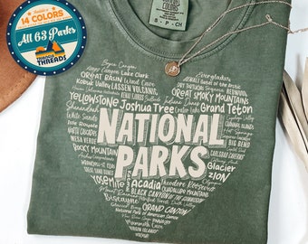 National Parks Lover Shirt National Park Comfort Colors Shirt National Parks Gift for Her Granola Girl Outdoor Lover Hiking Gift Camping Tee