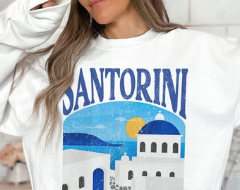 Santorini Sweater Santorini Sweatshirt Santorini Shirt Santorini Gift Santorini Trip Santorini Souvenir Greek Islands Sweater Greece Shirt